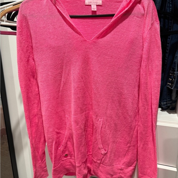 Lilly Pulitzer Bright Pink Knit Top - Picture 1 of 4